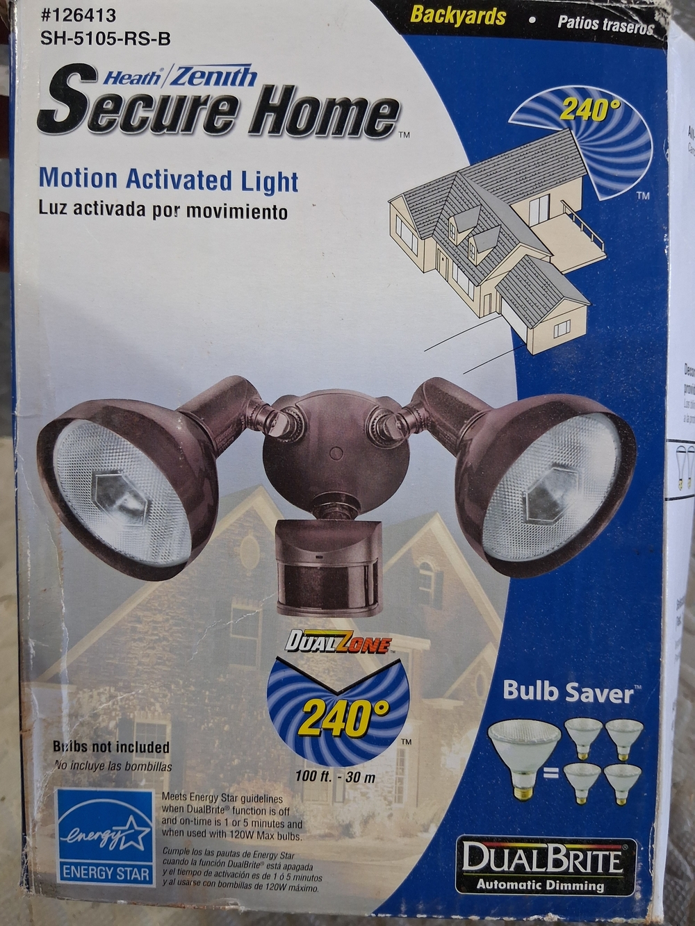 Zenith Secure Home Motion Activated Light in Brown and Black
